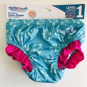 NWT SWIMSCHOOL Reusable Swim Diaper size 12mo.